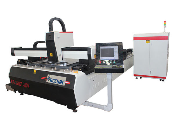 Hafif çelik için 1000w 1500w lazer metal kesme makinası, 45m / dak kesme hızı
